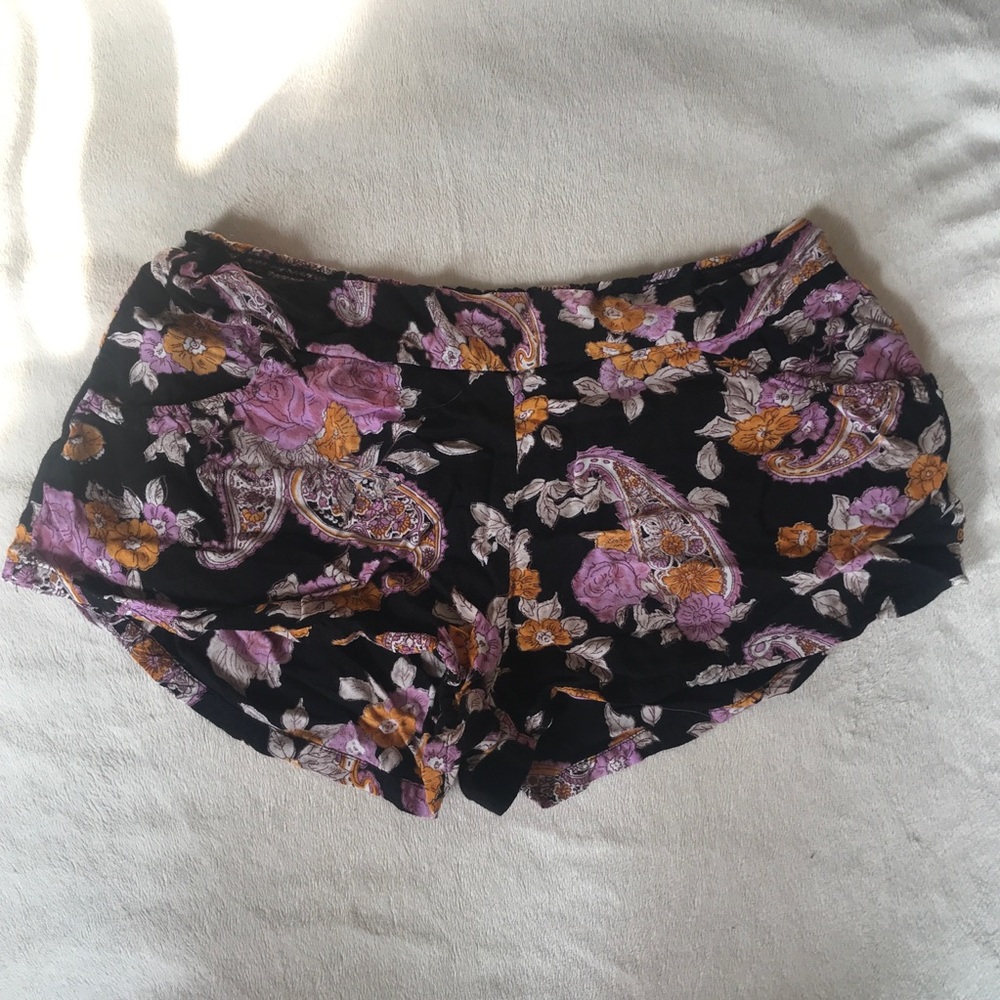 Paisley and floral shorts
